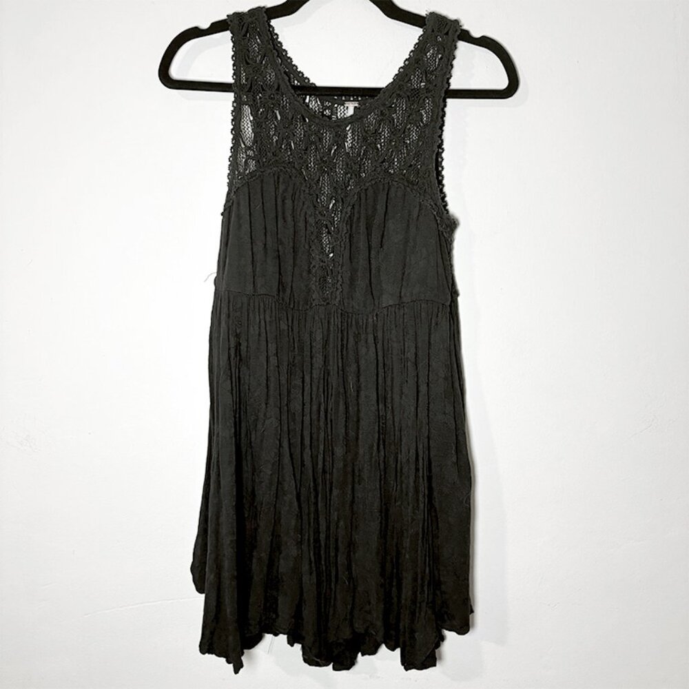 Free People Boho Crochet Lace Shift Dress - Size S